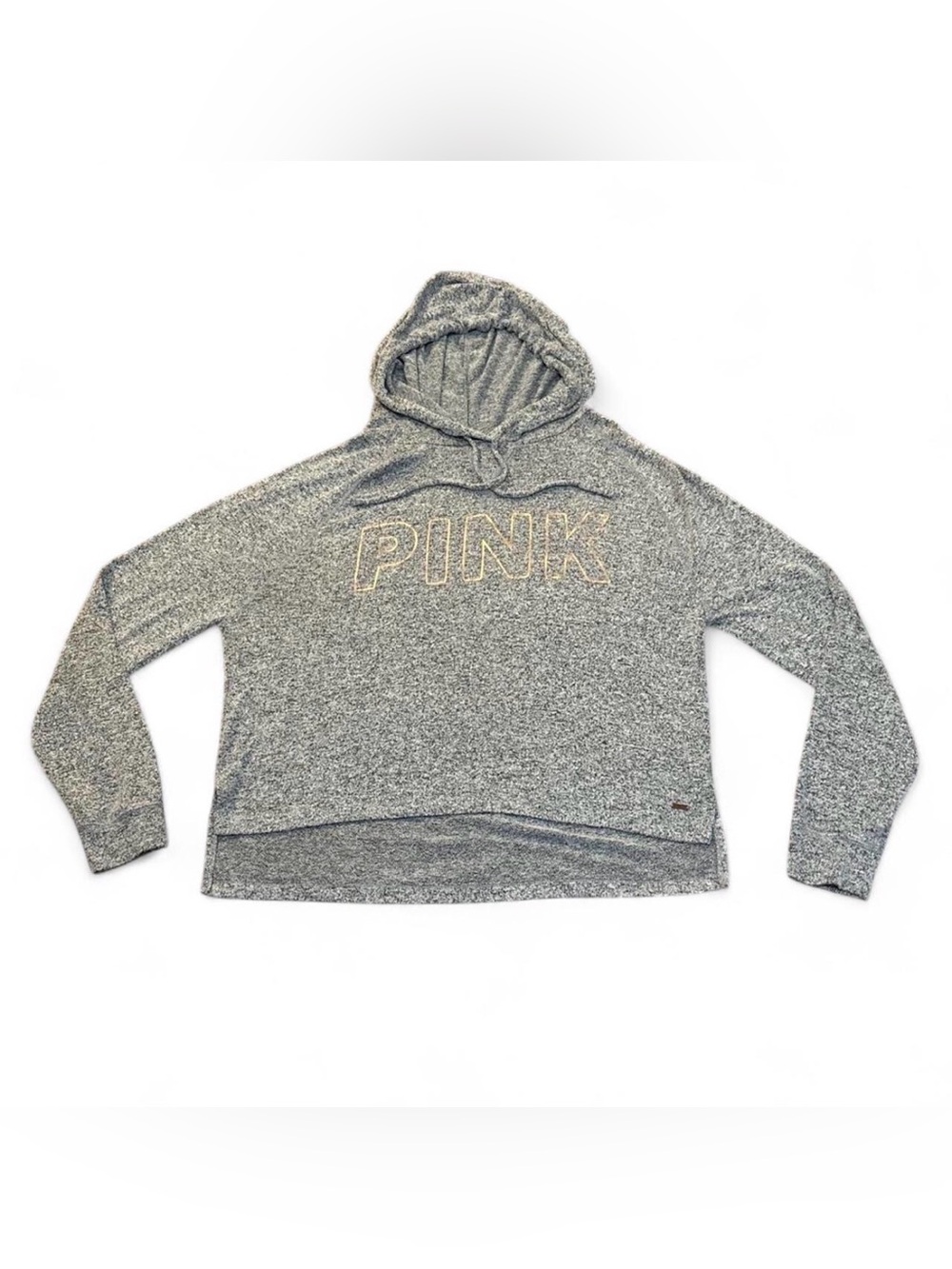 PINK Victoria's Secret Heather Gray Hooded Pullover Sweater